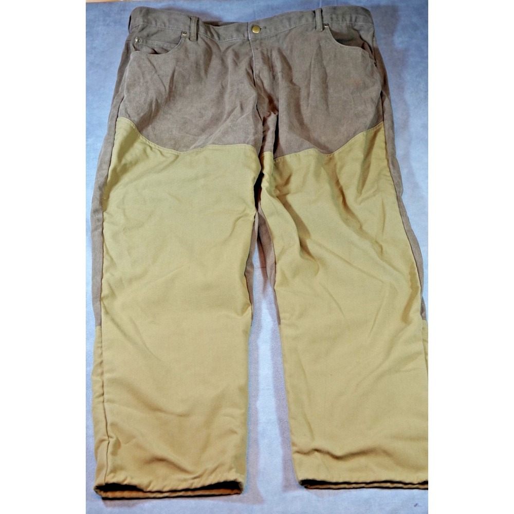 Gamehide Mens 44x32 Brown Tan Cotton Canvas Upland Briar Hunting Brush Pants
